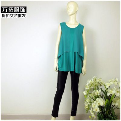 臺灣風格尾貨專柜亞閣品牌 中年女裝大碼真絲上衣庫存批發(fā)與低價折扣